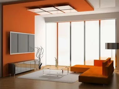 Vibrant Orange Living Room Interior Design Ideas Mydecorshop